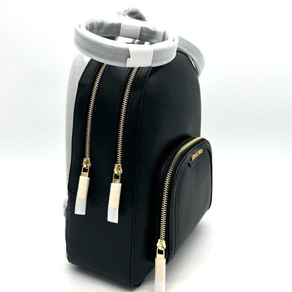 Michael Kors Medium Jaycee Backpack Black/Gold - Picture 4 of 12
